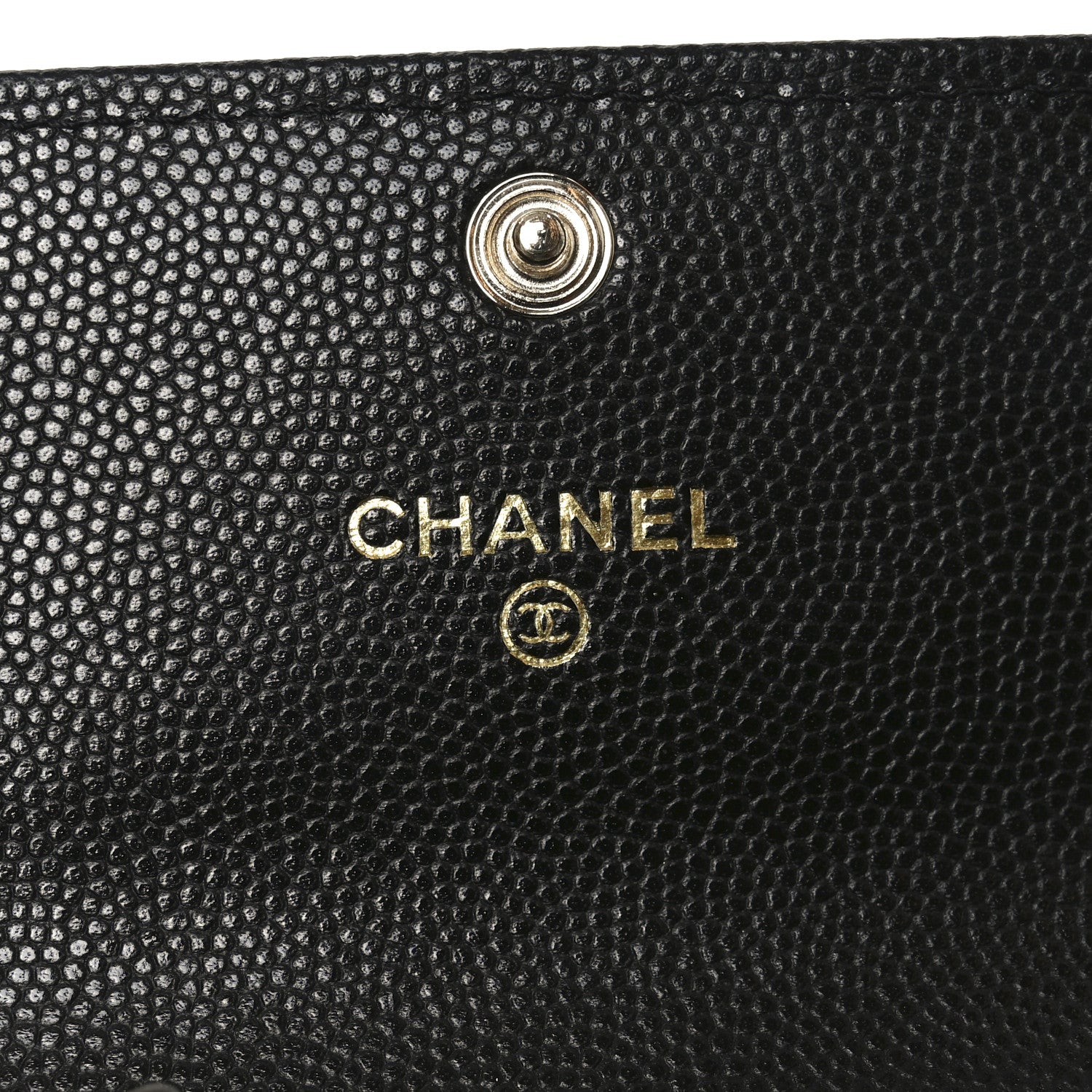 Chanel Caviar Quilted CC Glitter Flap Card Holder Black 6 of 8