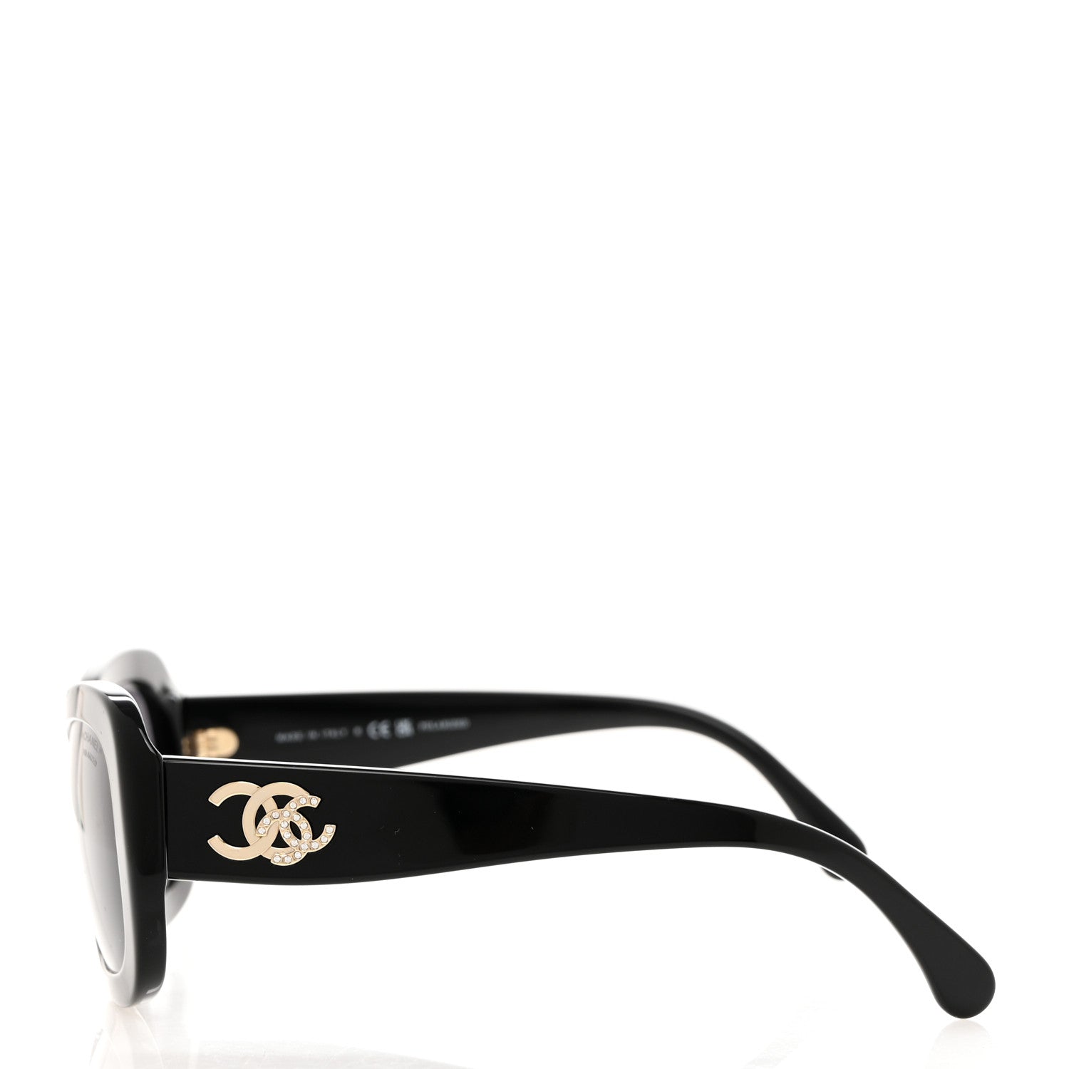 Chanel Acetate Polarized CC Sunglasses 5468-B-A Black 3 of 9