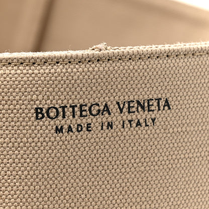Bottega Veneta Canvas Intrecciato Large Arco Tote Beige Black 7 of 14