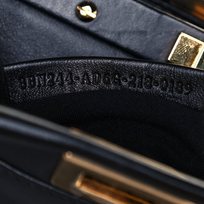 Fendi Nappa Stacked Bar Mini Peekaboo Iconic Satchel Black 7 of 12