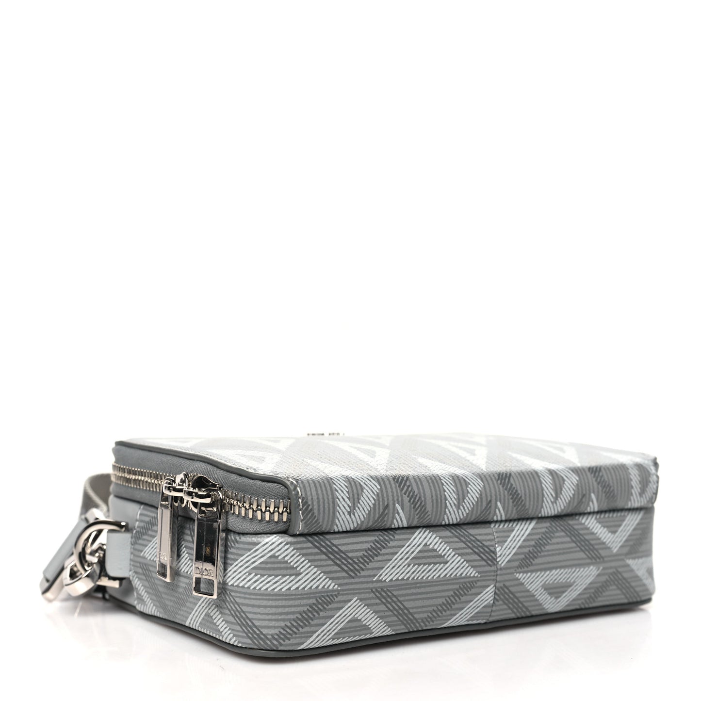 Coated Canvas CD Diamond Messenger Pouch Grey