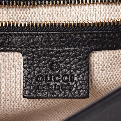 Gucci Pebbled Calfskin Medium Soho Flap Crossbody Black 5 of 12