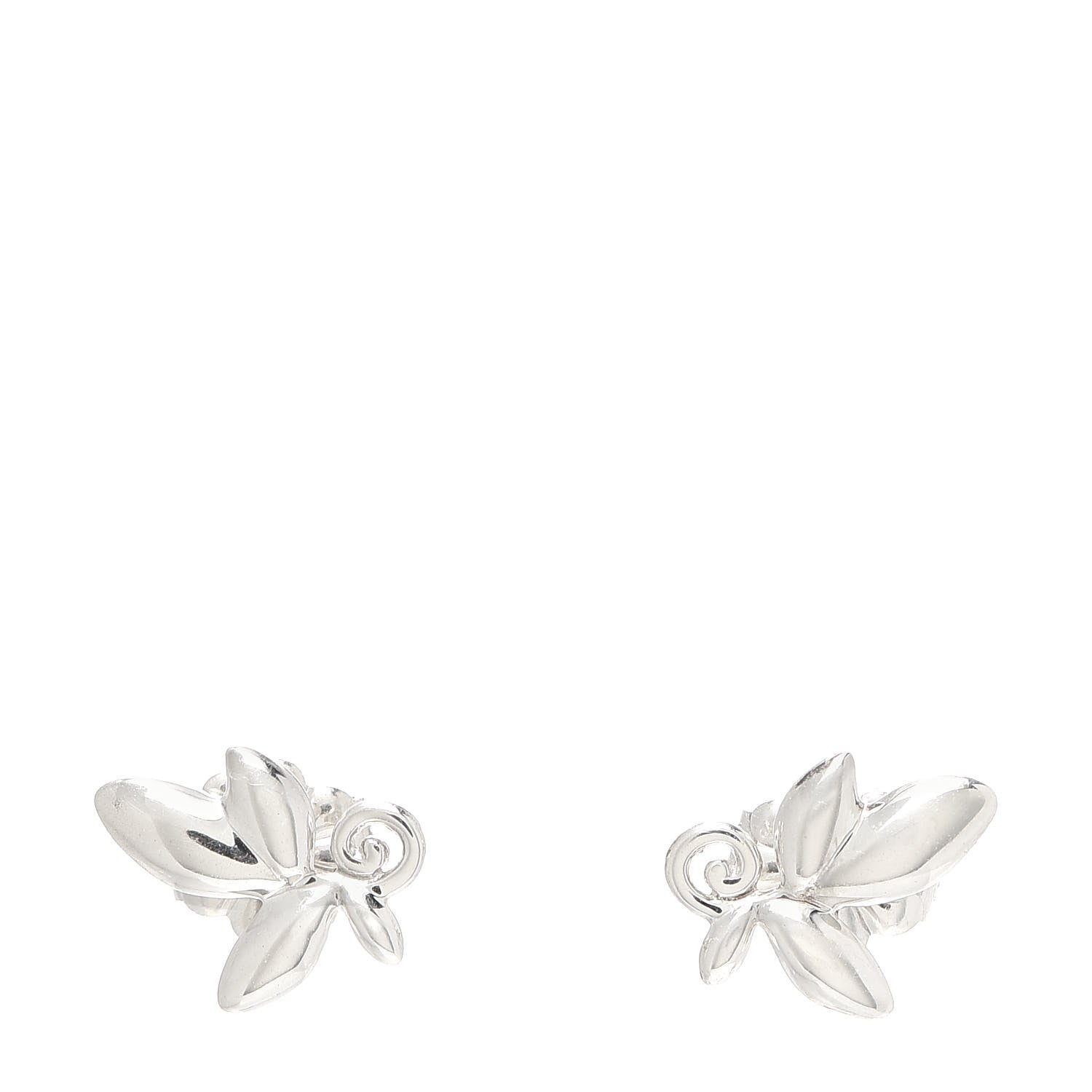 Tiffany Sterling Silver Paloma Picasso Olive Leaf Earrings 1 of 5