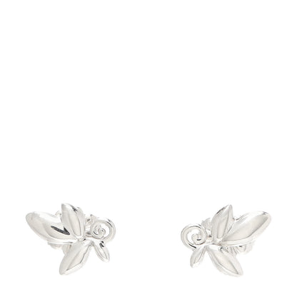 Tiffany Sterling Silver Paloma Picasso Olive Leaf Earrings 1 of 5