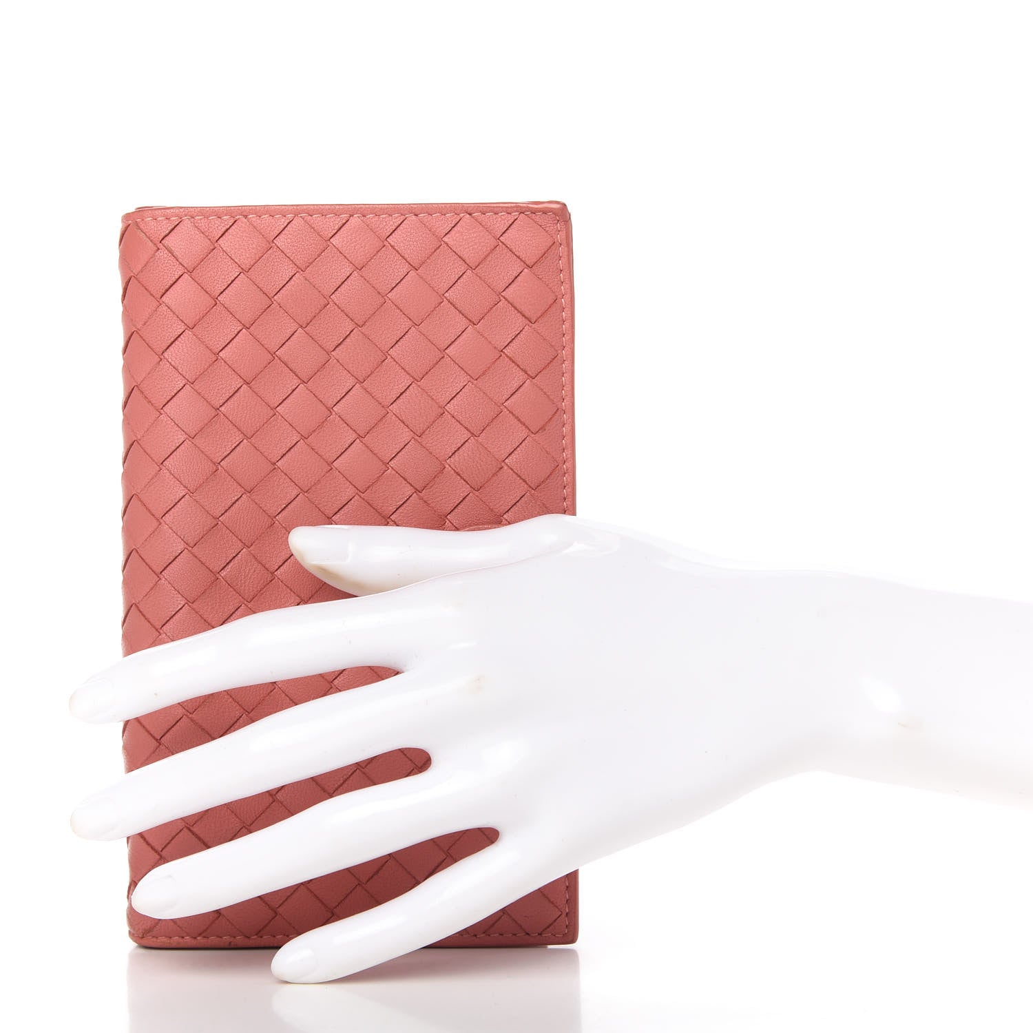 Bottega Veneta Nappa Intrecciato Continental Snap Wallet Corallo 2 of 8