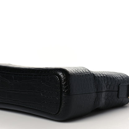 Chanel Crocodile Embossed Calfskin Medium Gabrielle Cocodile Hobo Black 10 of 10