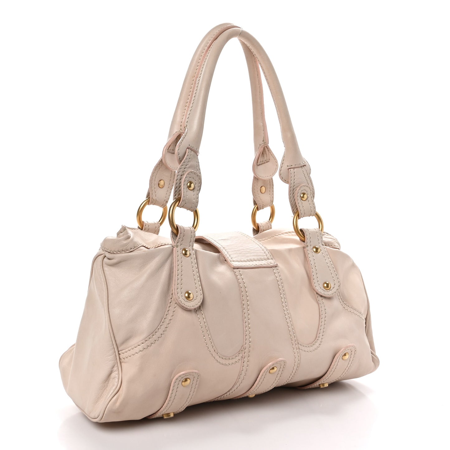 Lambskin VLogo Satchel Light Pink