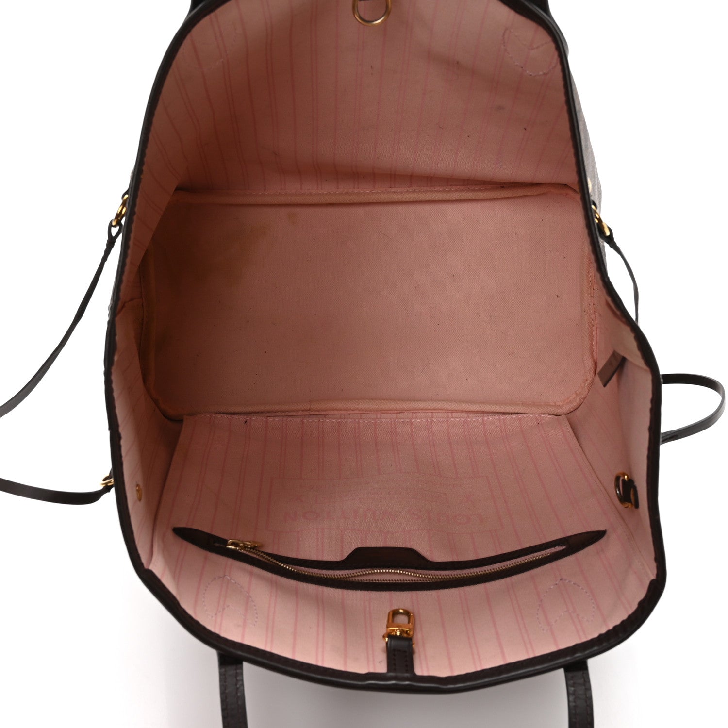 Louis Vuitton Damier Ebene Neo Neverfull MM Rose Ballerine 6 of 11