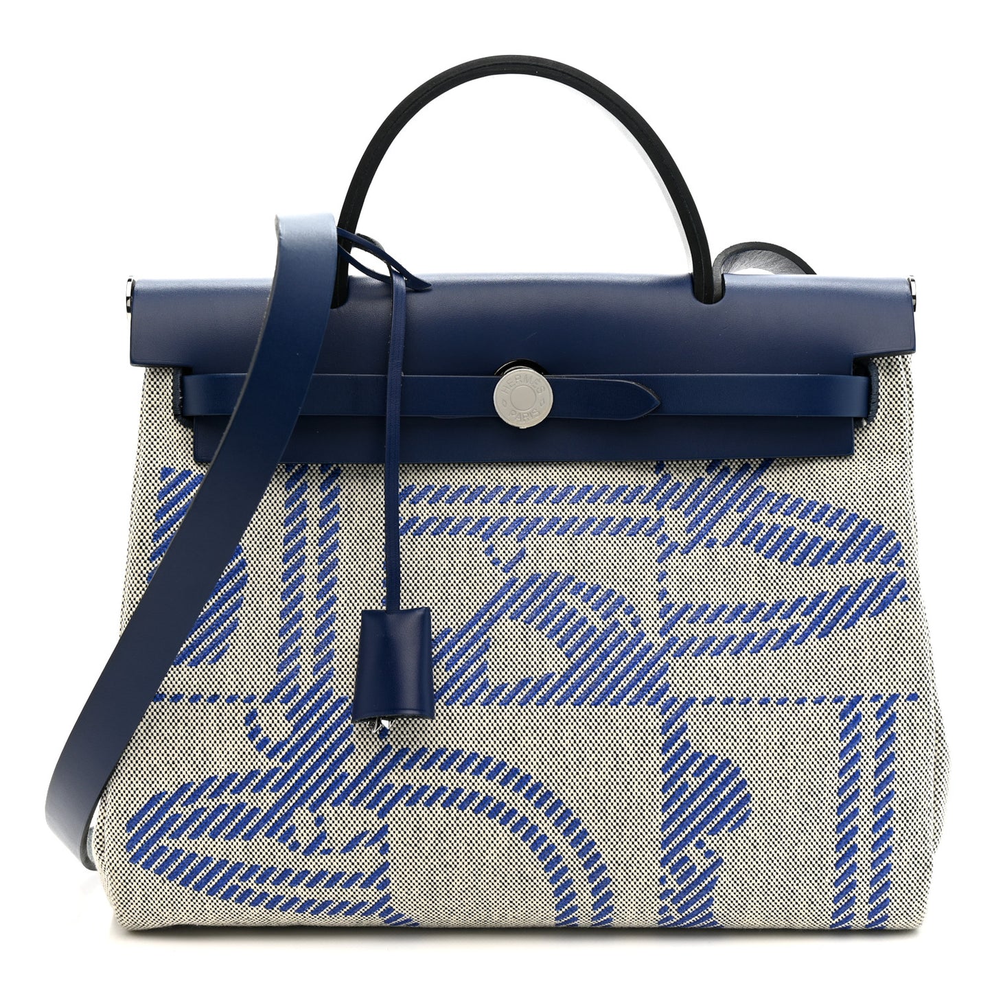 Vache Hunter Toile H Brides de Gala Herbag Zip Retourne 31 PM Bleu De France Ecru Black Bleu Saphir