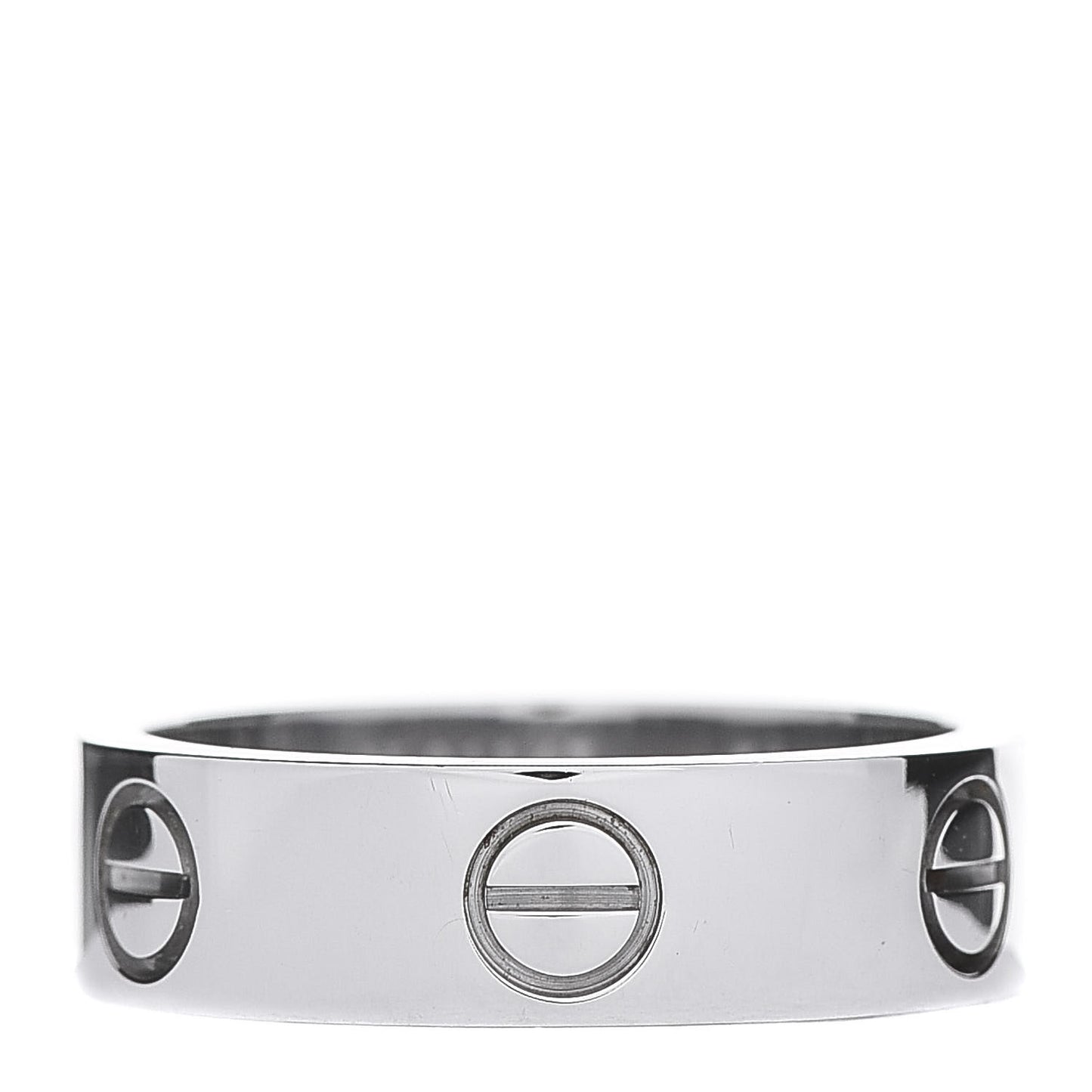 18K White Gold 5.5mm LOVE Ring 54 6.75