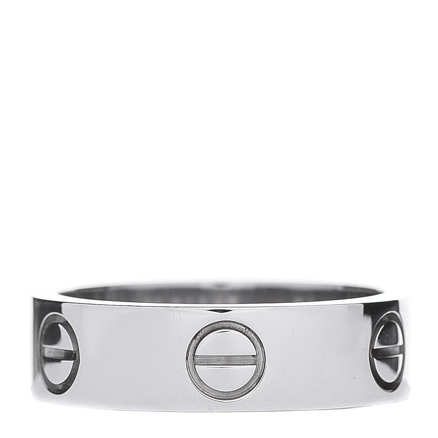 Cartier 18K White Gold 5.5mm LOVE Ring 54 6.75 1 of 4
