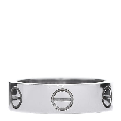 Cartier 18K White Gold 5.5mm LOVE Ring 54 6.75 1 of 4