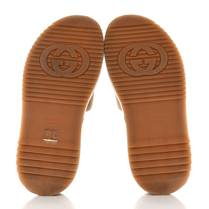 Gucci Monogram Maxi GG Angelina Platform 55mm Slide Sandals 36 Camel Ebony 5 of 9
