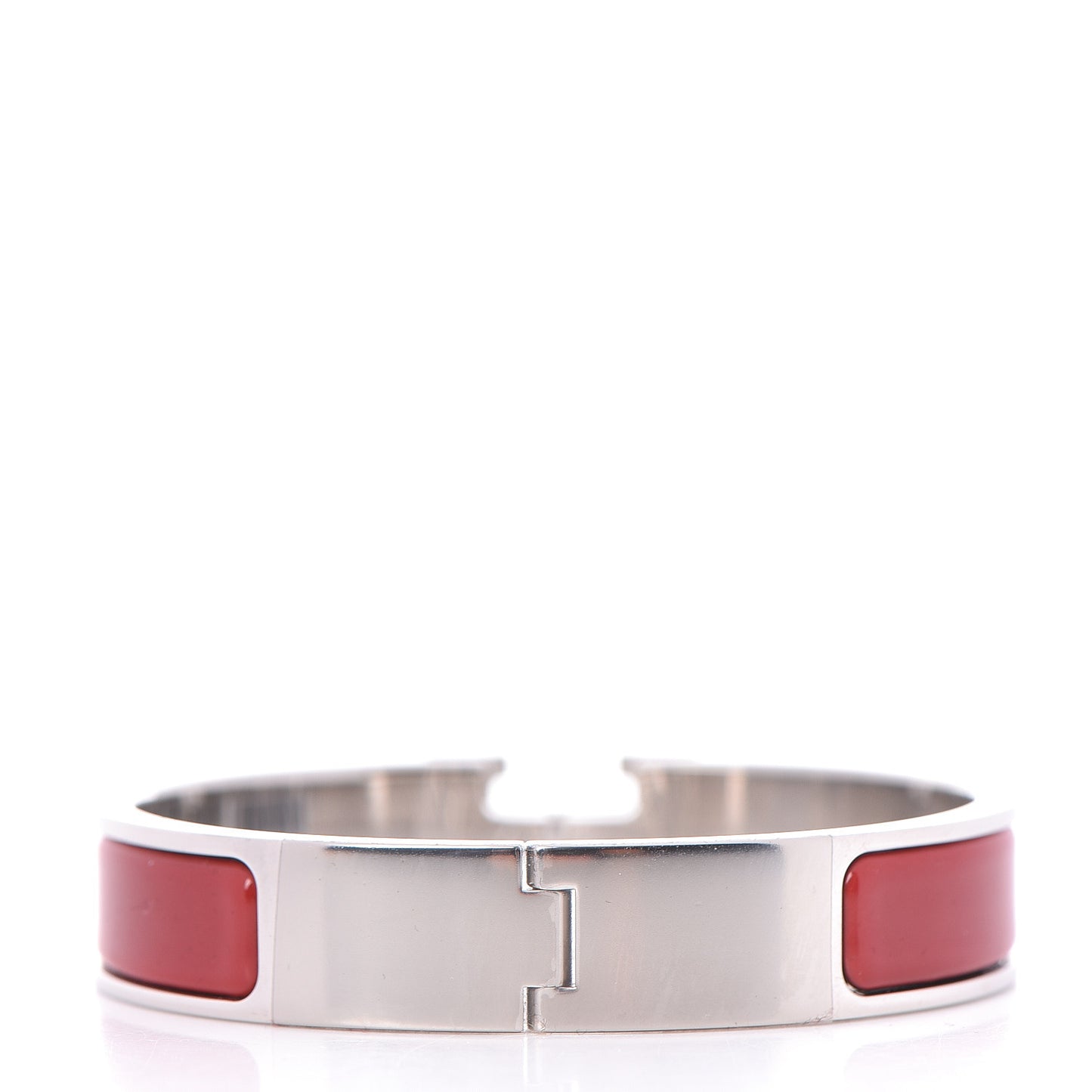 Enamel Narrow Clic Clac H Bracelet PM Rouge