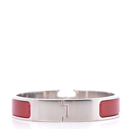 Hermes Enamel Narrow Clic Clac H Bracelet PM Rouge 3 of 5