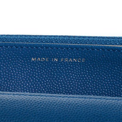 Chanel Caviar Sevruga Wallet on Chain WOC Blue 8 of 9