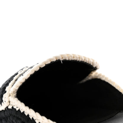 Chanel Crochet CC Mules 38.5 Black Ivory 11 of 12