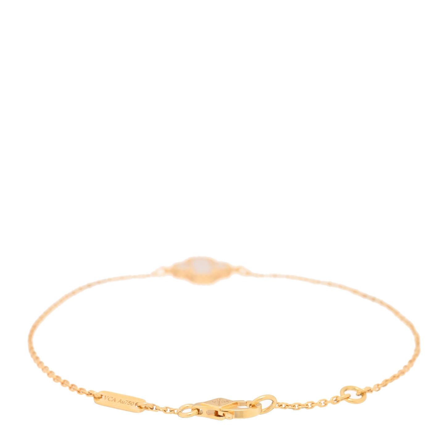 18K Yellow Gold Mother of Pearl Sweet Alhambra Bracelet