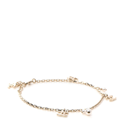 Chanel Pearl CC Chain Anklet Gold 1 of 4