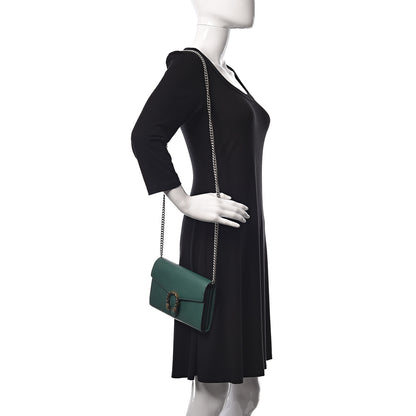 Gucci Calfskin Mini Dionysus Chain Wallet Emerald 2 of 10