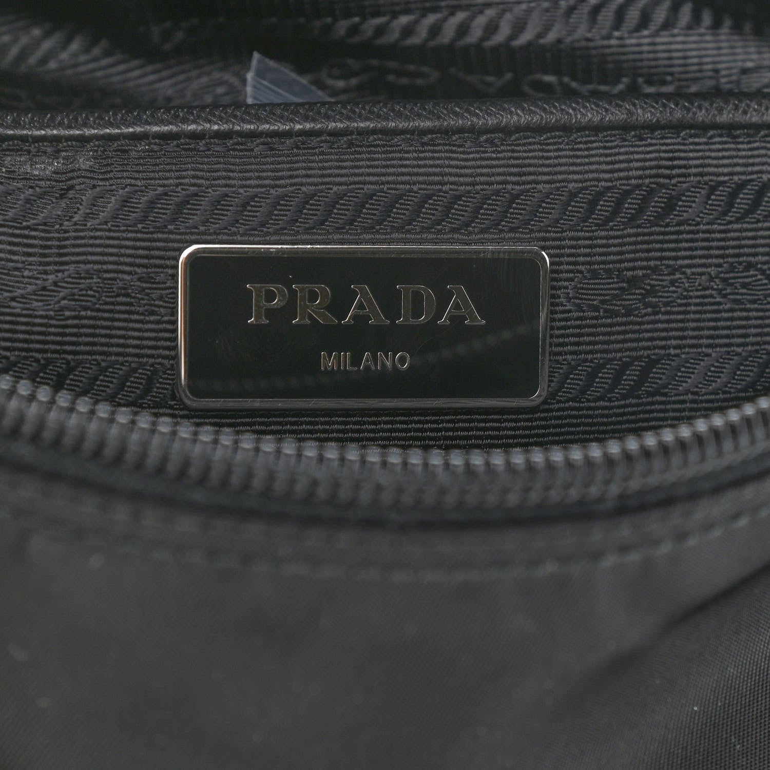 Prada Tessuto Nylon Saffiano Double Buckle Messenger Shoulder Bag Black 5 of 9