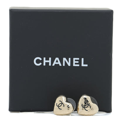 Chanel CC Heart Earrings Gold 6 of 6