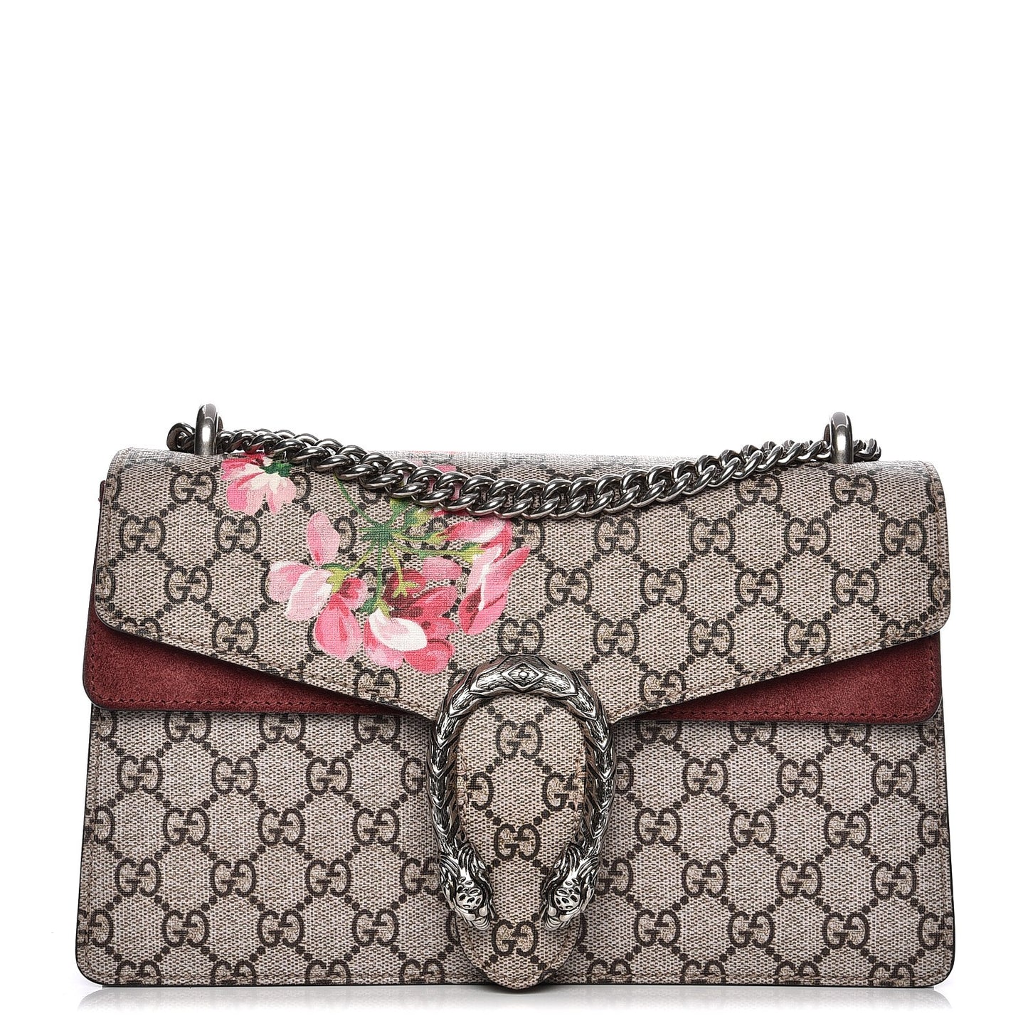 GG Supreme Monogram Blooms Small Dionysus Shoulder Bag Beige Multicolor Dry Rose
