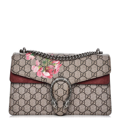Gucci GG Supreme Monogram Blooms Small Dionysus Shoulder Bag Beige Multicolor Dry Rose 1 of 15
