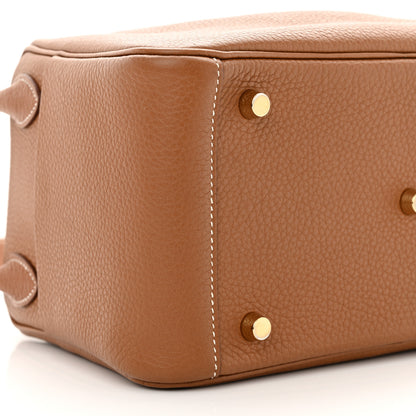 Hermes Taurillon Clemence Lindy 26 Gold 7 of 14