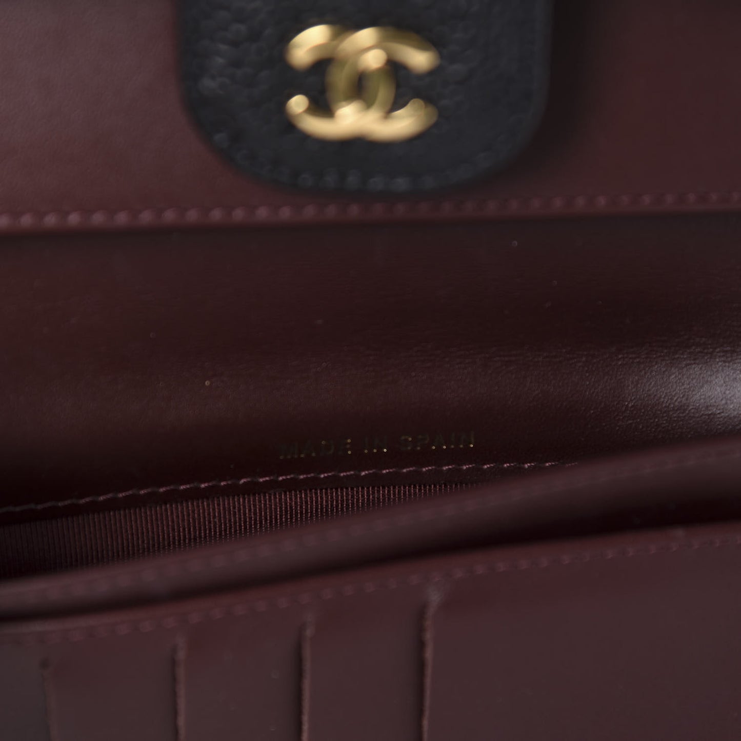 Caviar Quilted Large Flap Wallet Black