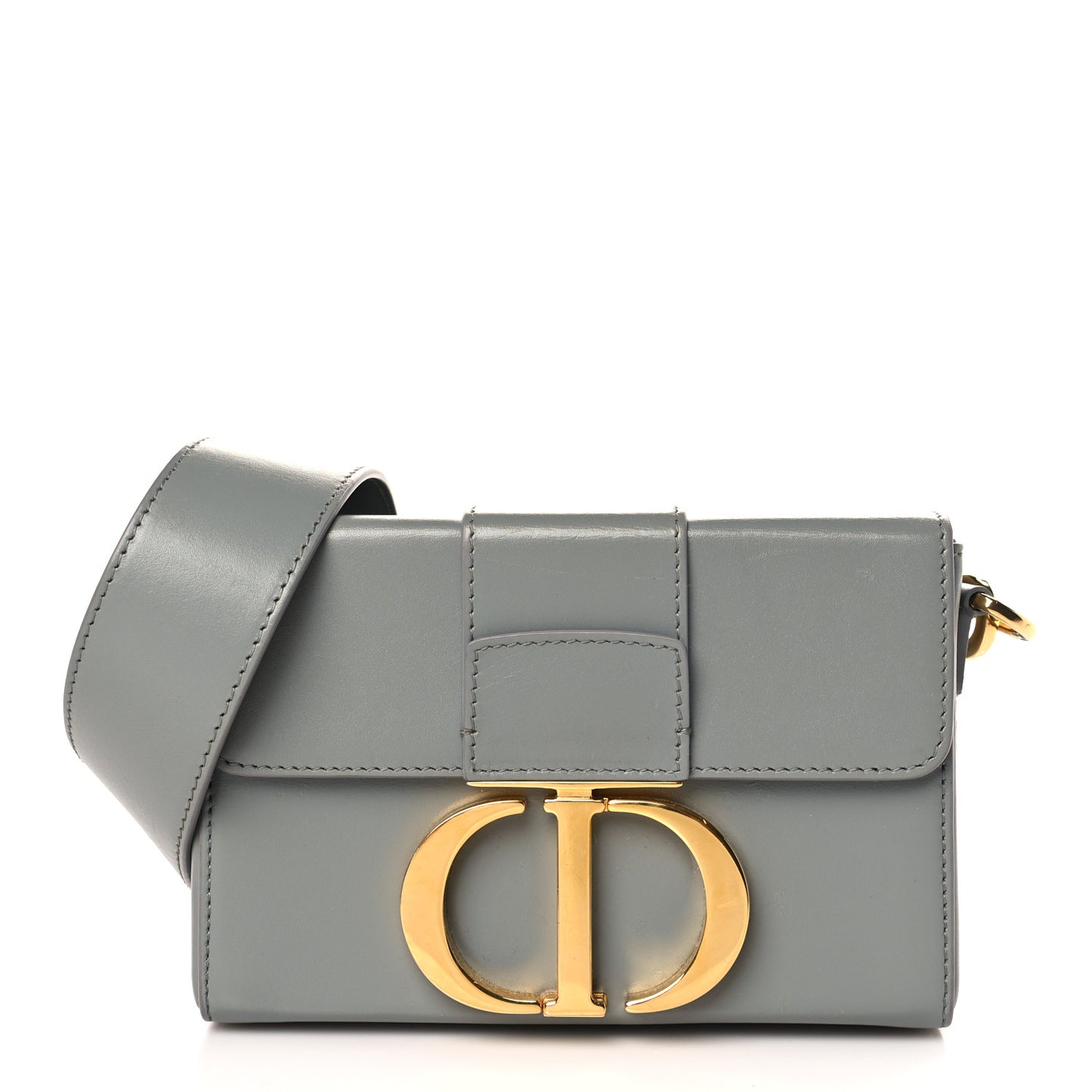 Box Calfskin 30 Montaigne Box Bag Gray