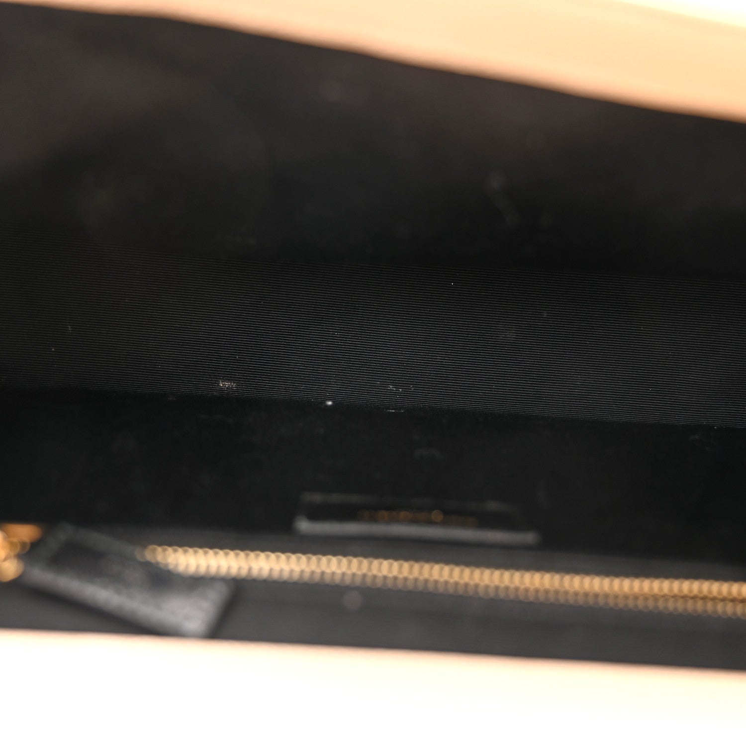 Saint Laurent Grain De Poudre Matelasse Chevron Large Monogram Satchel Dark Beige 5 of 10