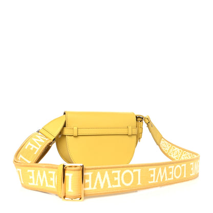 Loewe Calfskin Jacquard Mini Gate Dual Bag Dark Yellow 3 of 9