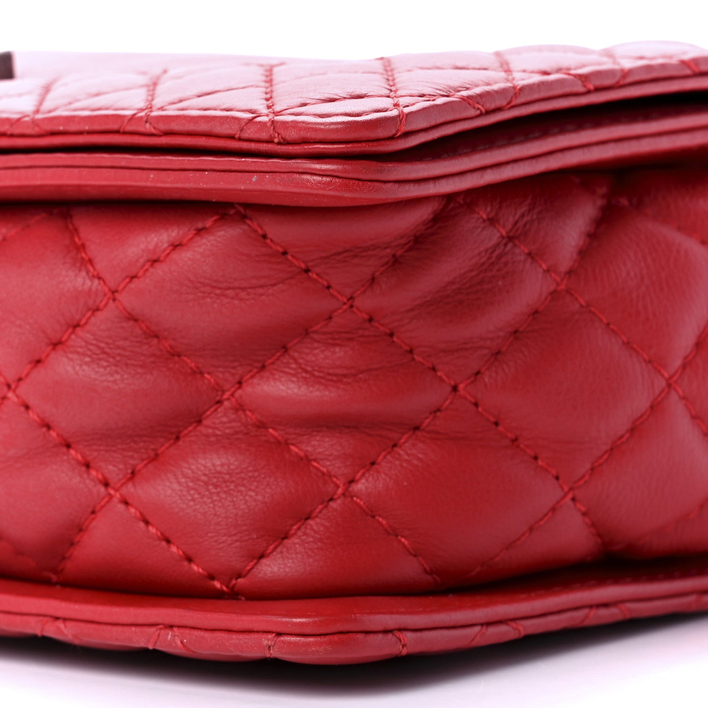 Calfskin Medium Boy Reverso Flap Red