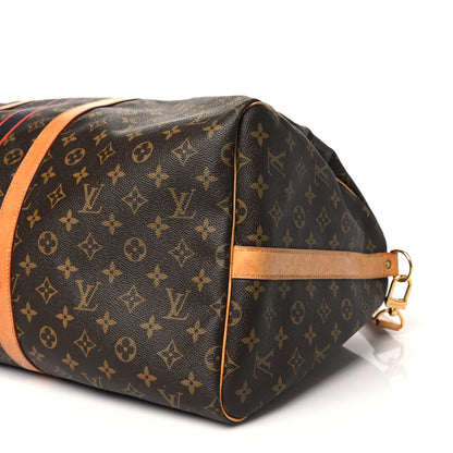 Louis Vuitton Monogram My LV Heritage Keepall Bandouliere 55 Rouge Black 8 of 11