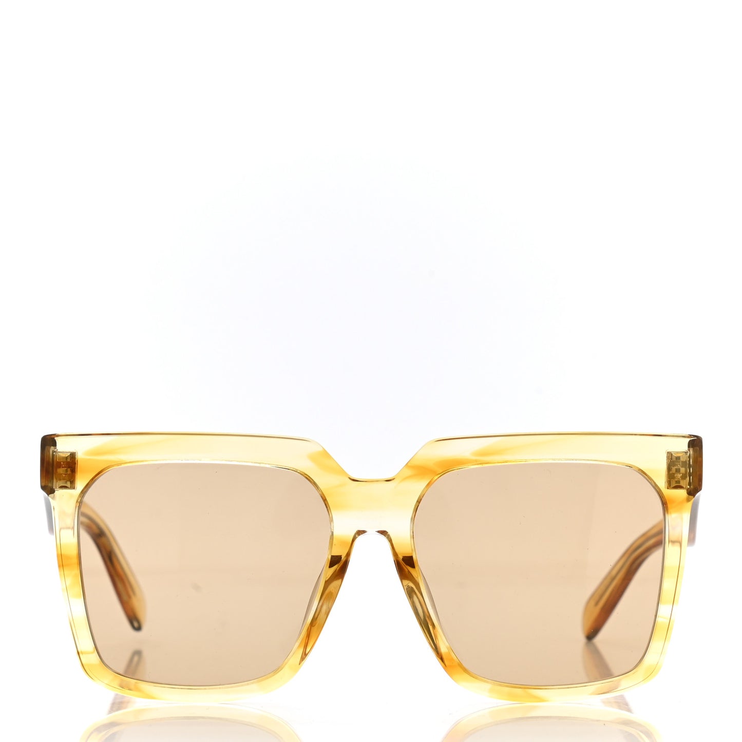 Oversized Square Sunglasses CL40055FN Yellow