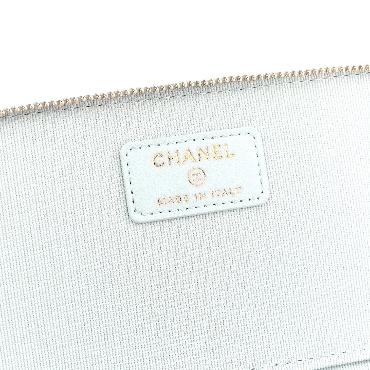 Chanel Lambskin Quilted Small Top Handle Vanity Case With Chain Light Blue 6 of 10