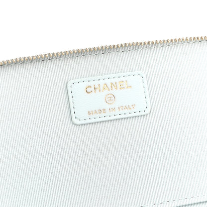 Chanel Lambskin Quilted Small Top Handle Vanity Case With Chain Light Blue 6 of 10