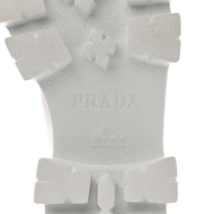 Prada Spazzolato Rois Monolith 55mm Derby Loafers 38.5 White 6 of 10