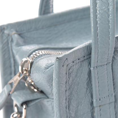 Balenciaga Agneau Arena XXS Bazar Shopper Tote Bleu Gris 18 of 18