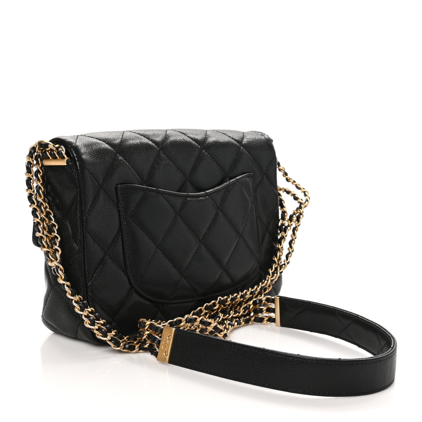 Caviar Quilted Flap Black