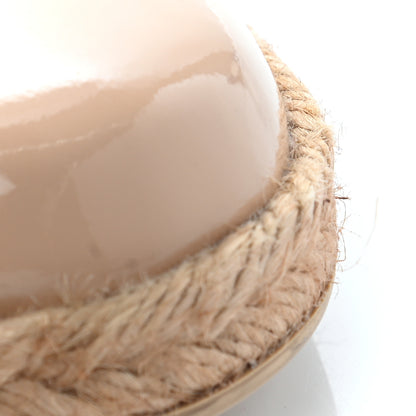 Chanel Patent CC Loafers Espadrille 35 Beige 11 of 14