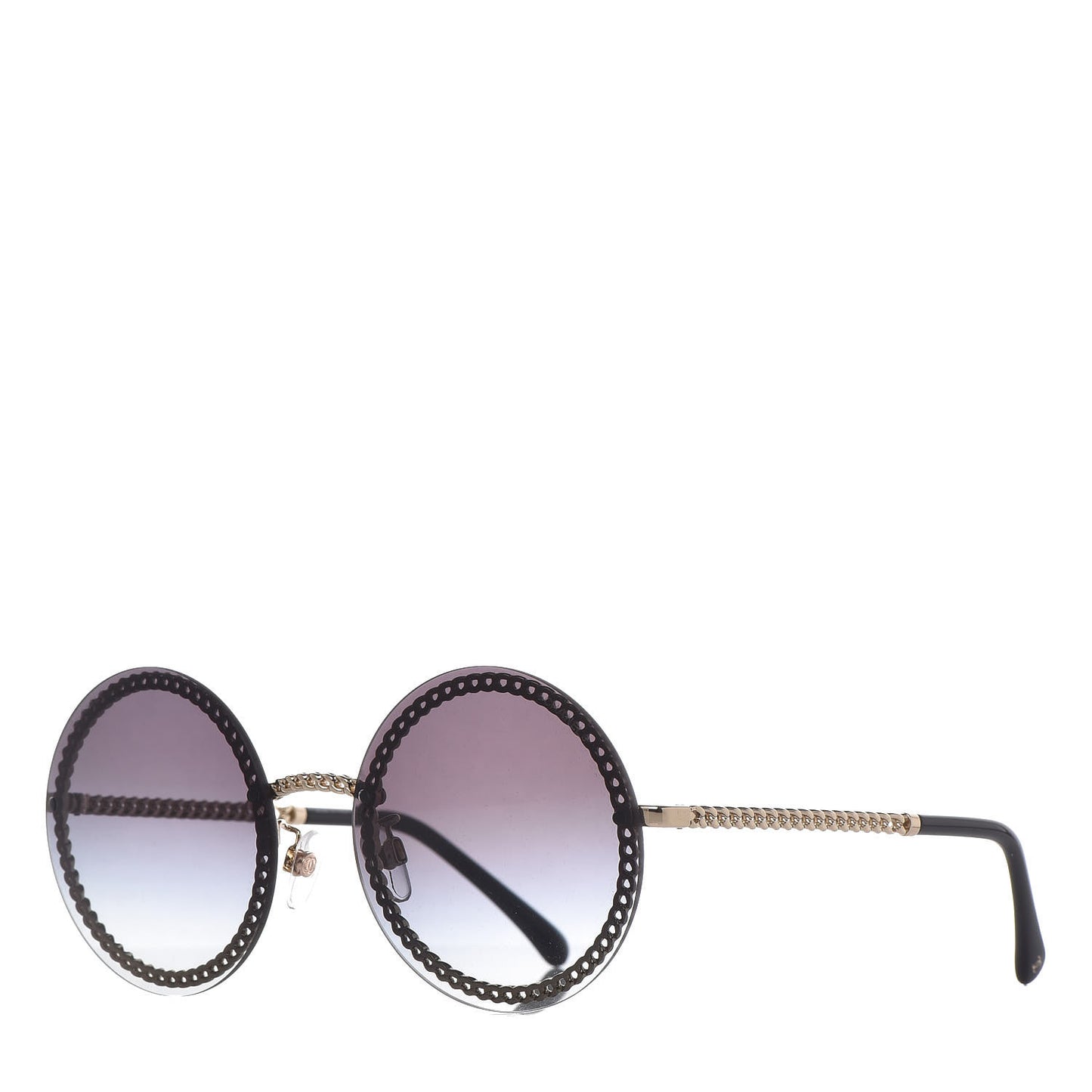 Round Chain Sunglasses 4245 Gold