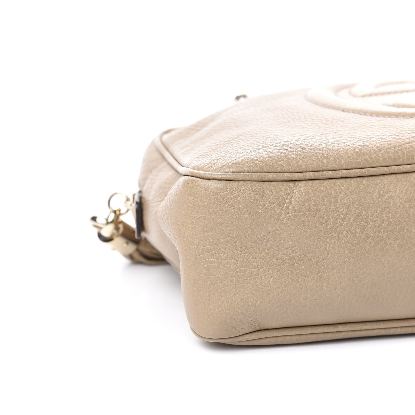 Pebbled Calfskin Small Soho Bowler Camelia