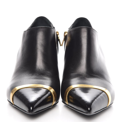 Saint Laurent Nappa Cap Toe Ankle Boots 38.5 Black 2 of 9