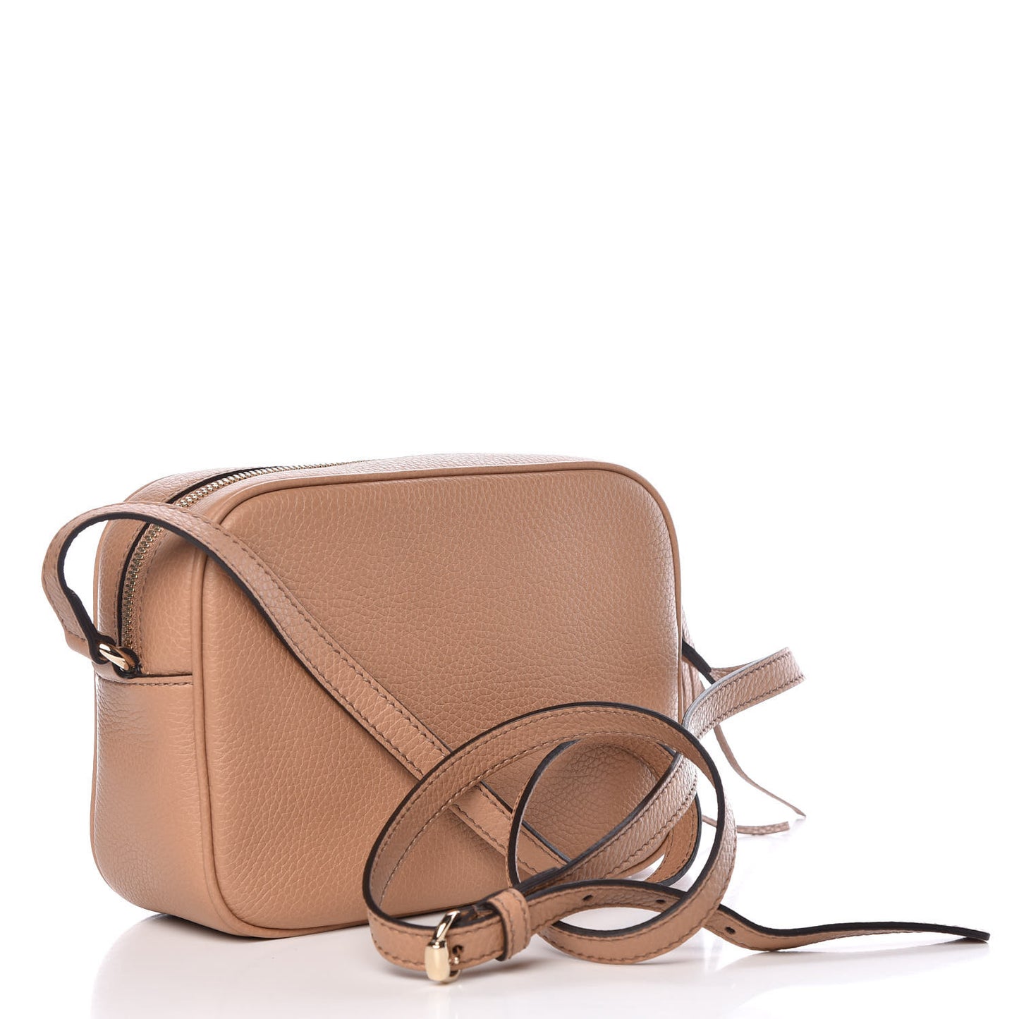 Pebbled Calfskin Small Soho Disco Bag Rose Beige