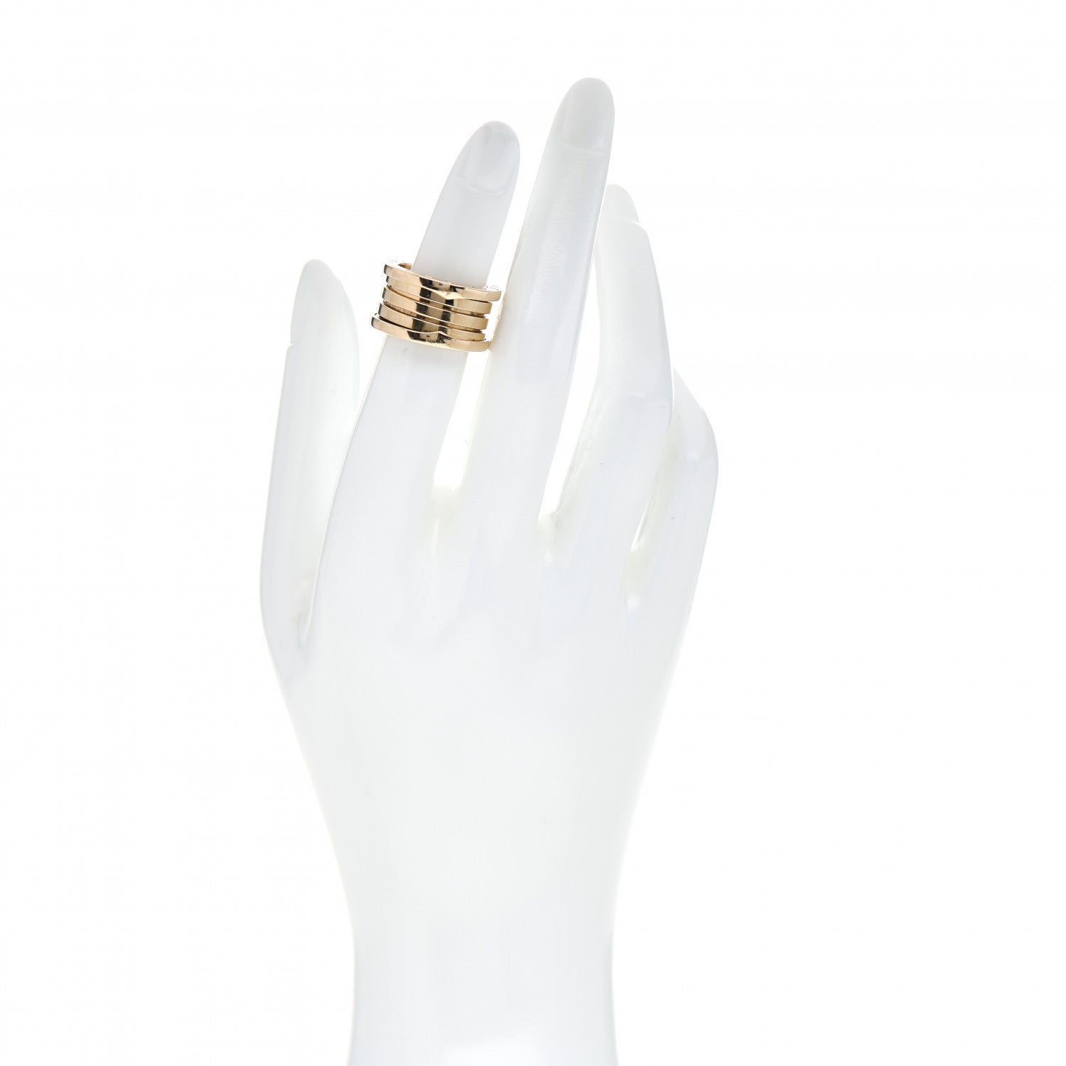 Bulgari 18K Yellow Gold B.Zero1 Four-Band Ring 50 5.25 2 of 5