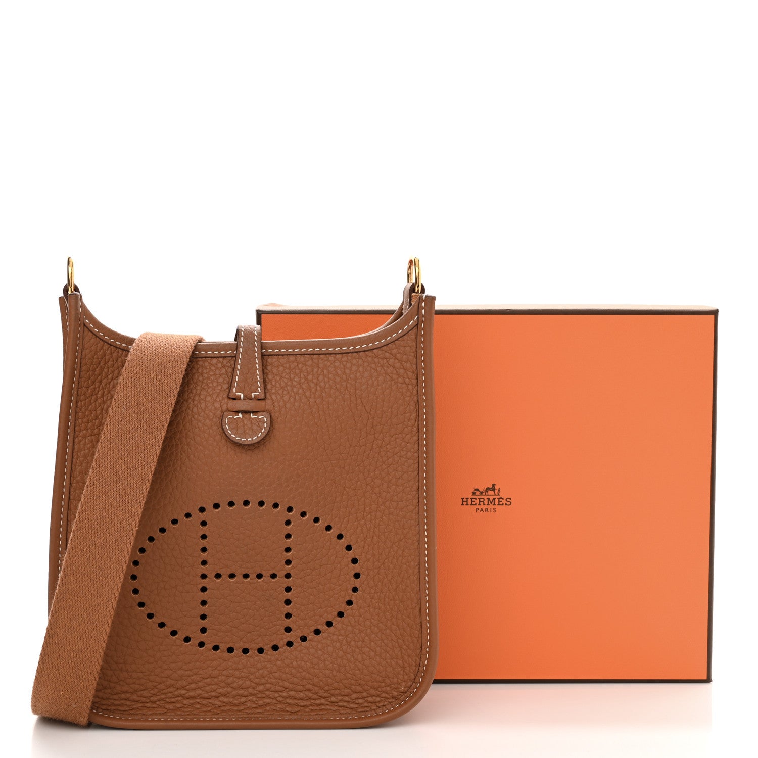Hermes Taurillon Clemence Evelyne TPM Gold 11 of 11