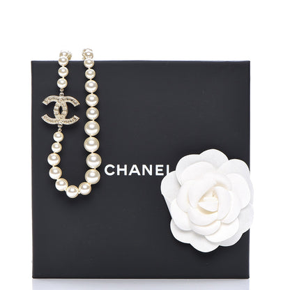 Chanel Graduated Pearl CC Short Necklace Gold 4 of 9