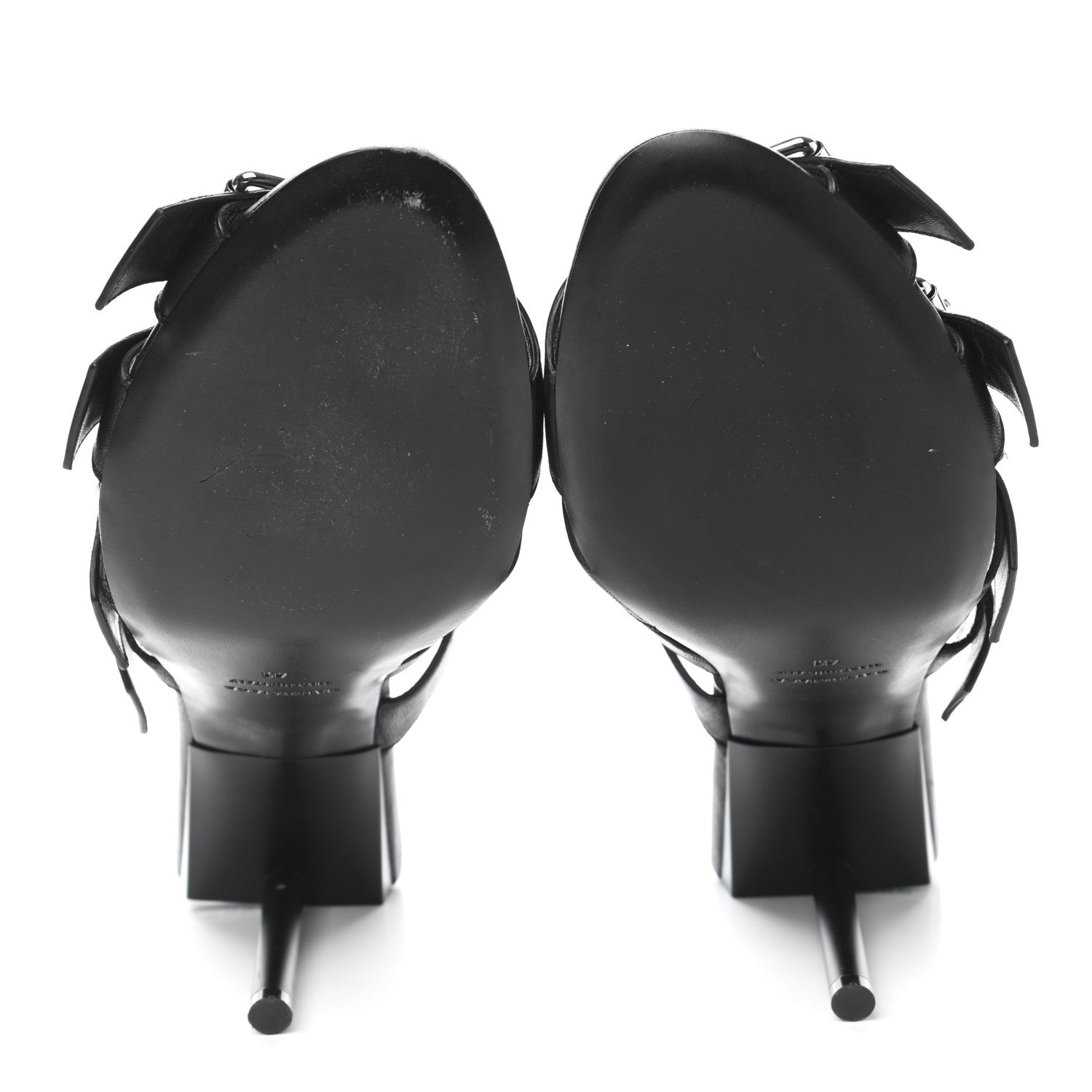 Balenciaga Shiny Sheepskin Bluckle K 80mm Sandals 41 Black 5 of 10